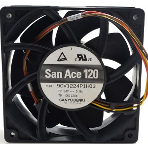 Sanyo 9GV1224P1H03 24V 0.8A 4wires Cooling Fan 